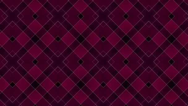 Purple Black Seamless Tile Pattern Animation Rhombuses Checkered Infinity Geometric — Stock Video