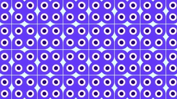 Blå Geometriska Smycken Mosaik Animation Uppsättning Vertikala Sömlösa Mönster För — Stockvideo