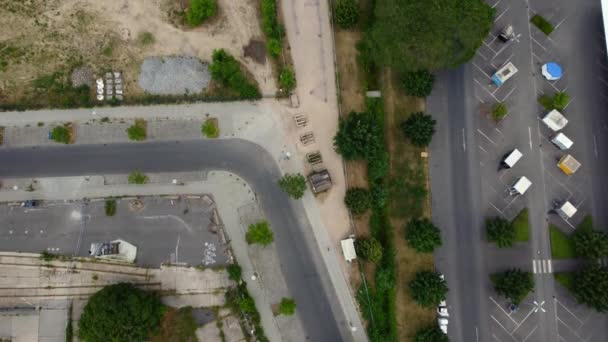 Drumul Lung Până Coadă Uimitoare Vedere Aeriană Avionului Pasărea Ochi — Videoclip de stoc