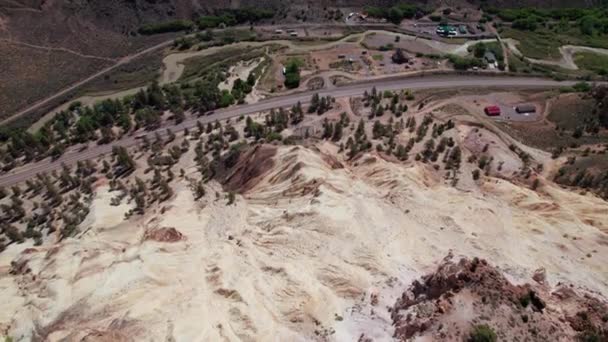 Aerial Top Sulfur Mountain Presidentbig Rock Candy Mountain — стоковое видео