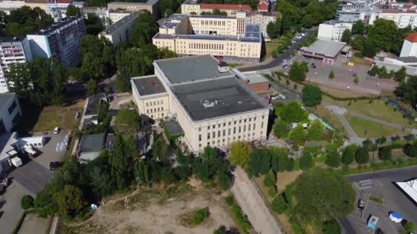 Işık Kumtaşı Karanlık Çatı Mimarisi Berghain Berlin Friedrichshain Yaz 2022 — Stok video