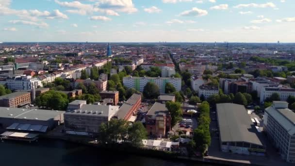 Kreutzberg Tour Télévision Vue Aérienne Spectaculaire Panorama Vol Vol Incurvé — Video