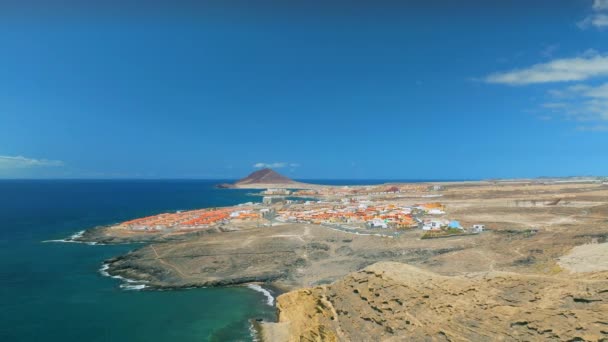 Aerial View Medano Protected Nature Reserve Montaa Pelada Tenerife Canary — Stock Video