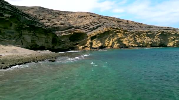 Vue Aérienne Plage Pelada Réserve Naturelle Protégée Tenerife Îles Canaries — Video