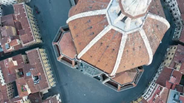 Drohne Fliegt Über Den Dom Florenz Italien Blick Von Oben — Stockvideo