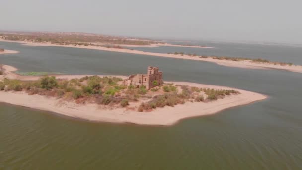 Drone Vangt Een Luchtfoto Van Adembenemende Chotiari Dam Het District — Stockvideo