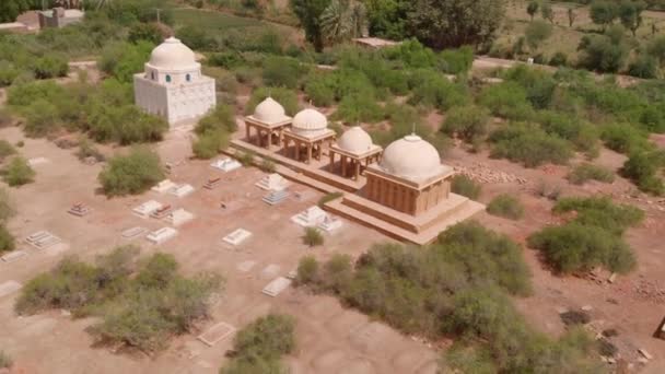 Aerial View Chitorri Graveyard Lahore Pakistan Captured Drone — Stock Video