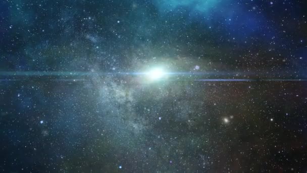Ατμοσφαιρικό Νεφέλωμα Στο Φόντο Ενός Γαλαξία — Αρχείο Βίντεο