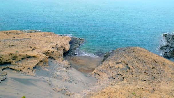 Vue Aérienne Une Belle Solitaire Plage Cachée Tenerife Drone Shot — Video