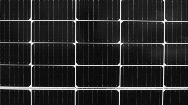 Řady Solárních Panelů Přiblížení Sběrných Článků Koncept Obnovitelné Energie — Stock video