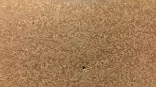 Overhead View Beach Sand Patterns Concept Drought Slider Back — Stock Video