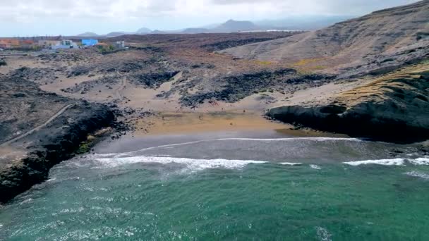 Vue Aérienne Plage Pelada Réserve Naturelle Protégée Tenerife Îles Canaries — Video