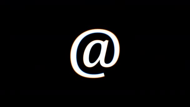 Намеренный Эффект Искажения Шума Иконка Письма Symbol Шрифт Serif — стоковое видео