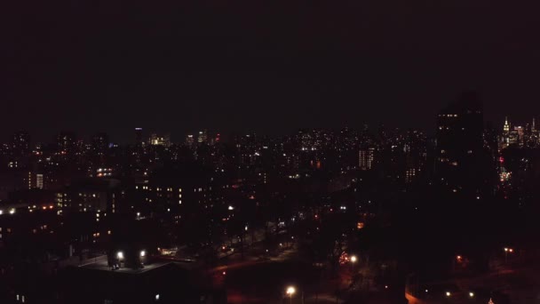 Tiro Estacionário Harlem Noite Árvore Natal Morris Marcus Garvey Park — Vídeo de Stock