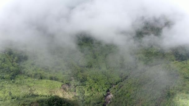 Scénická Mračna Pomalu Pohybující Nad Vegetated Khasi Hills Meghalaya Indie — Stock video