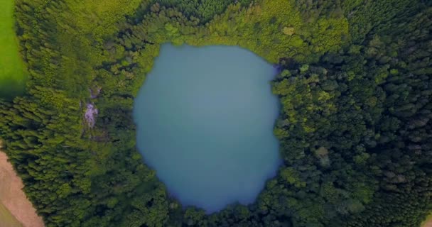 Lagoa Congro Olho Pássaro Vertical Vista Drone Vídeo Alta Qualidade — Vídeo de Stock