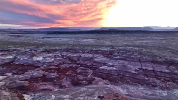 Πανοραμική Φωτογραφία Του Bentonite Hills — Αρχείο Βίντεο