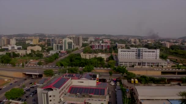 Abuja Die Hauptstadt Und Verwaltungsstadt Nigerias Luftaufnahme Moderner Gebäude — Stockvideo