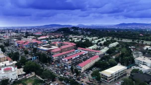 Banex Plaza Shopping Center Surrounding Neighborhood Abuja Nigeria Aerial View — Stock Video