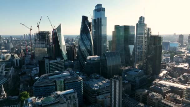 London Egyesült Királyság 2022 Június Légi Felhőkarcoló Létrehozása Londoni Skyline — Stock videók