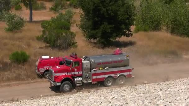 Fire Truck Water Tank — Stock Video