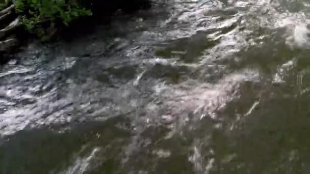 Бушующая Речная Водная Антенна Дамаске — стоковое видео