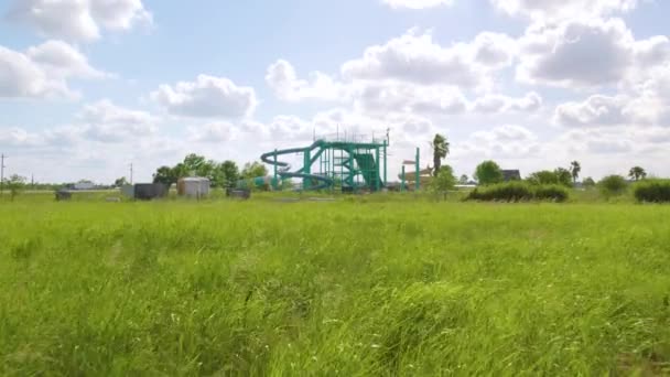 ルイジアナ州の放棄されたウォーターパーク — ストック動画