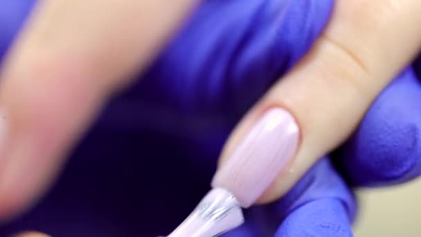 Manicure Feito Por Profissional Manicure — Vídeo de Stock