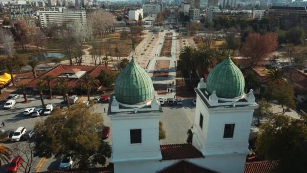 Church San Vicente Ferrer Los Dominicos Las Condes Region Metropolitan – stockvideo