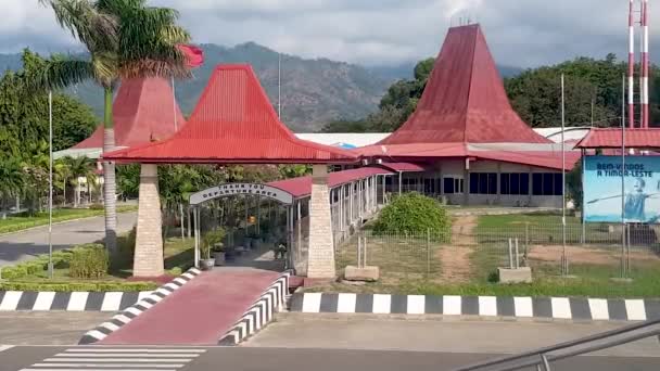 Pista Que Sai Capital Dili Timor Leste Sudeste Asiático Aeroporto — Vídeo de Stock