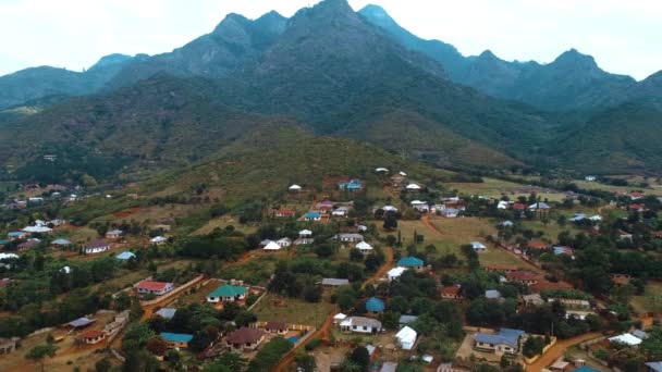 タンザニアの諸五郎町の空中風景 — ストック動画