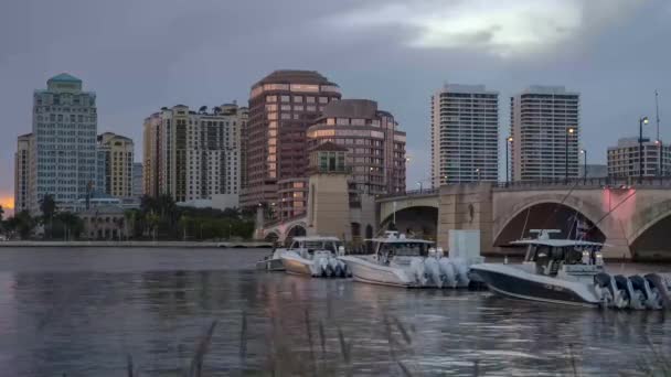 Time Lapse Pris Palm Beach Floride Près Royal Palm Bridge — Video