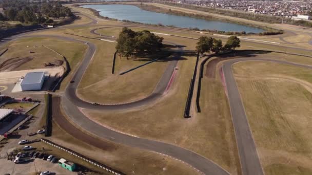 Vue Aérienne Piste Course Buenos Aires Autodromo Argentine Avec Des — Video
