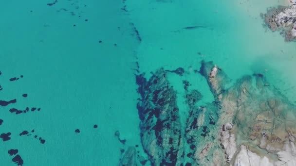 Fantastiska Drönarbilder Rent Hav Grekland — Stockvideo