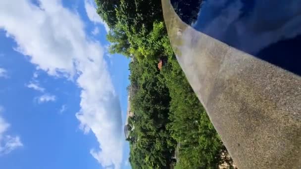 Vertical Infinity Pool Tropical Resort Costa Escénica Isla Bali 360 — Vídeos de Stock