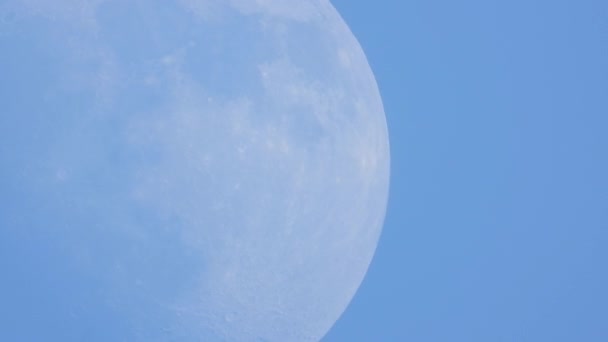 Close Schot Van Een Super Maan Bewegen Langzaam — Stockvideo