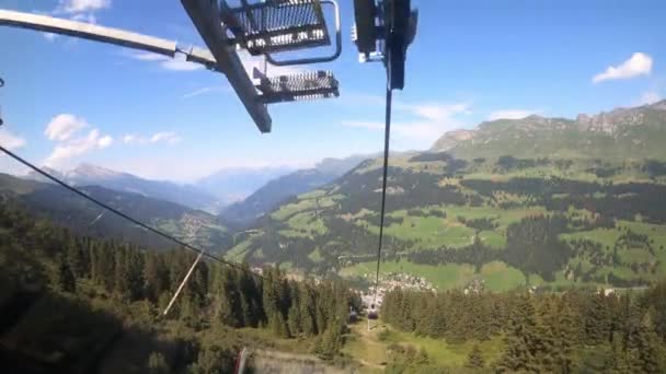 Passeggiata Funivia Nel Cantone Dei Grigioni Vista Della Splendida Natura — Video Stock