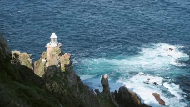 Farol Penhasco Ponto Sul África Cabo Boa Esperança Cape Point — Vídeo de Stock