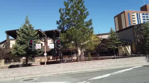 South Lake Tahoe Amerikai Egyesült Államok Nevada Side Driving Buildings — Stock videók