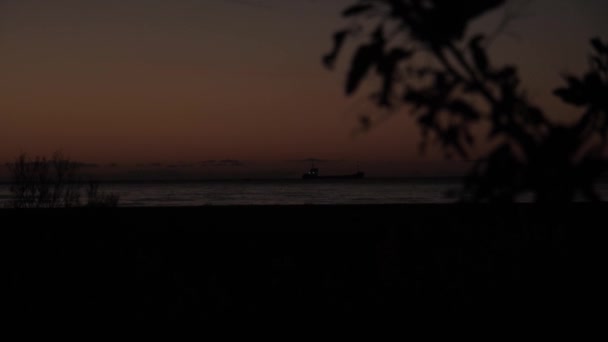 Alba Sulla Spiaggia Con Cielo Arancione Spagna — Video Stock