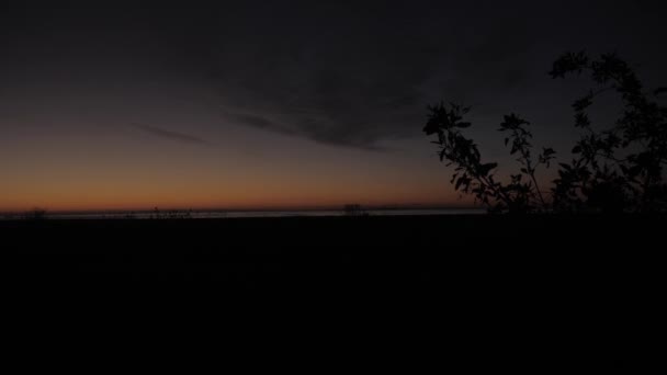 Alba Sulla Spiaggia Con Cielo Arancione Spagna — Video Stock