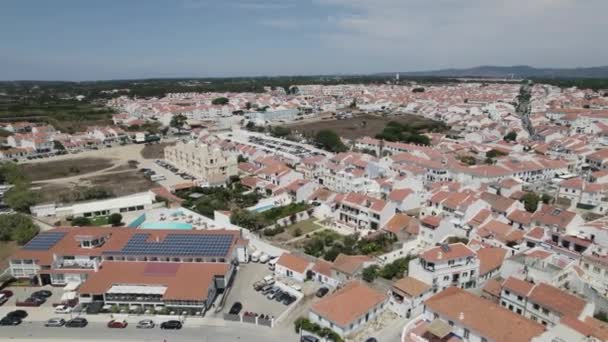 Uzantısında Vila Nova Milfontes Havadan Ters Görüntüsü Var Portekiz — Stok video