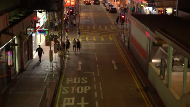 Hongkong Mai 2022 Citoyens Marchant Dans Les Rues Les Trottoirs — Video