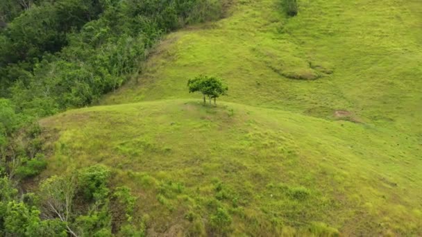 Hilltop Scenic Nature Tomas Oppus Dél Leyte Fülöp Szigetek Légi — Stock videók