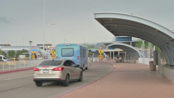 Autobus Tranzytowy Lotniska Tucson International Airport Arizona Usa — Wideo stockowe