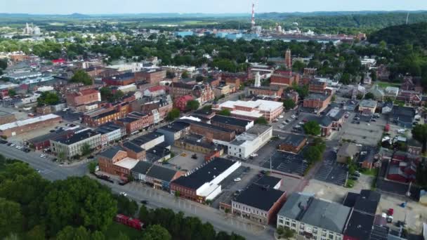 Chillicothe Ohio Centro Lato Nord Del Centro Drone Aereo — Video Stock