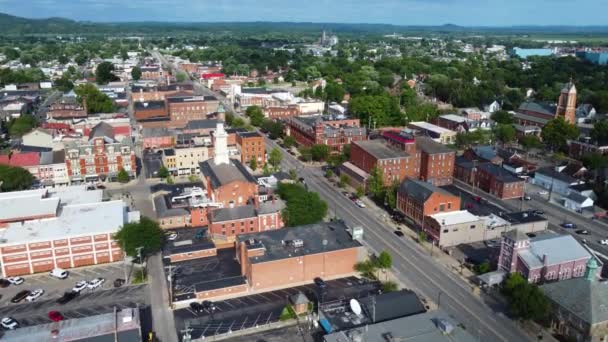 Chillicothe Ohio Śródmieście Północna Część Śródmieścia Dron Lotniczy — Wideo stockowe