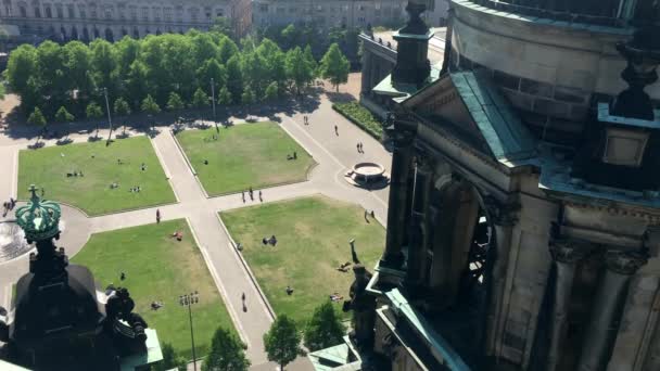 Blick Auf Den Berliner Lustgarten Von Der Spitze Des Berliner — Stockvideo