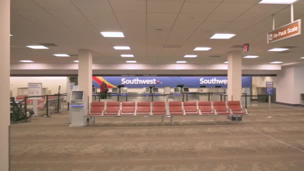 Zona Espera Terminal Southwest Airlines Tucson Arizona Aeropuerto — Vídeo de stock