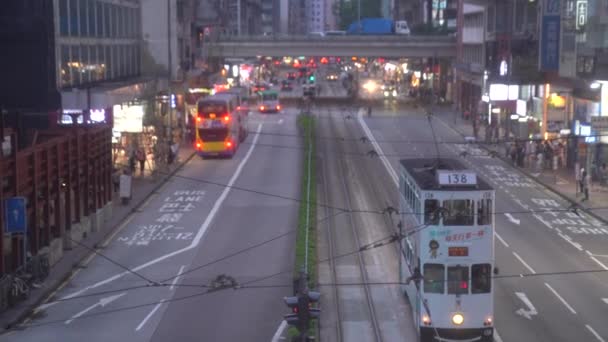 夜のスマートモダンなアジアの都市の眺め — ストック動画